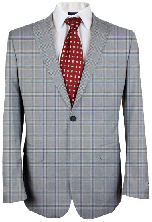 Grey Chateau Glencheck Made To Measure Jacket - VBC0084_MTM_SJ