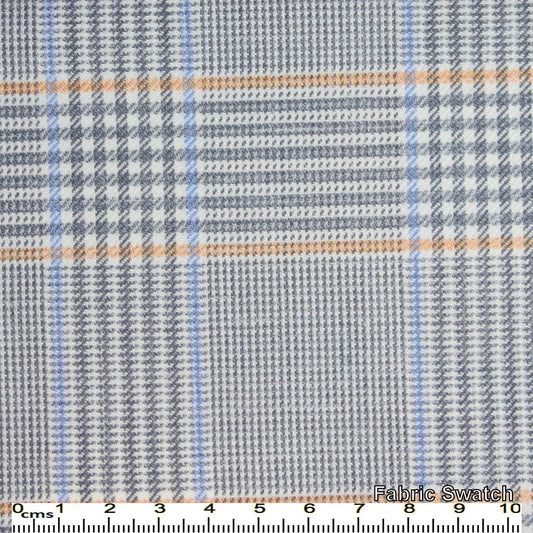 Grey Chateau Glencheck Made To Measure Vest - VBC0084_MTM_SV