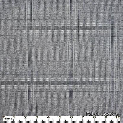 Grey Suit Plaid Made To Measure Vest - VBC0097_MTM_SV