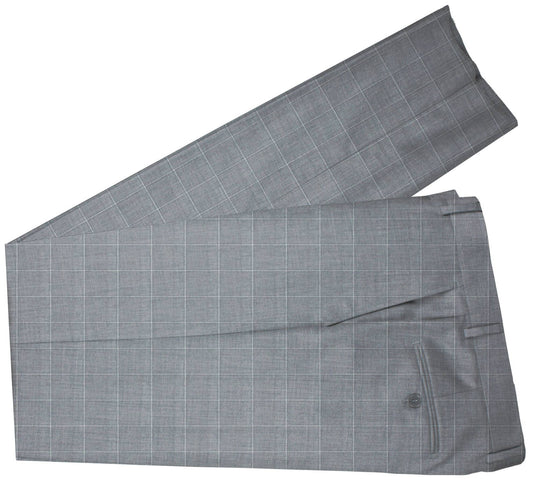 Grey Chateau Windowpane Made To Measure Pant - VBC0099_MTM_SP