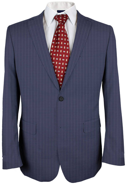 East Bay Blue Chalkstripes Made To Measure Jacket - VBC0120_MTM_SJ