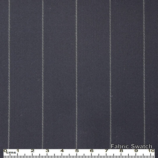 Payne's Grey Chalkstripes Made To Measure Vest - VBC0121_MTM_SV