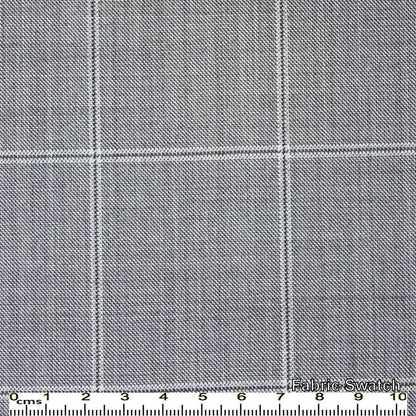 Grey Chateau Windowpane Made To Measure Vest - VBC0127_MTM_SV