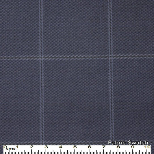 Gun Powder Violet Windowpane Made To Measure Vest - VBC0129_MTM_SV