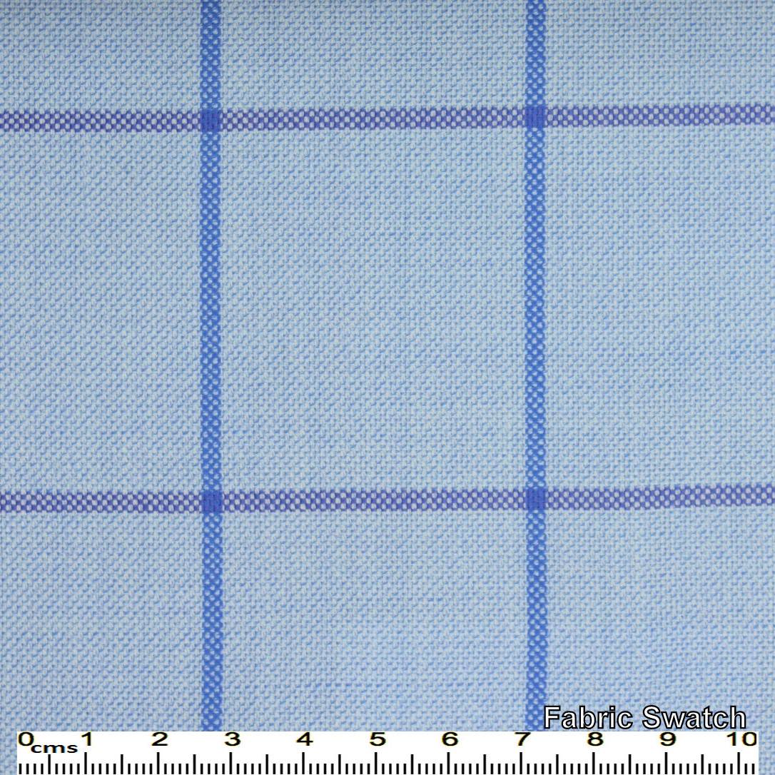 Spindle Blue  Windowpane Made To Measure Jacket - VBC0145_MTM_SJ