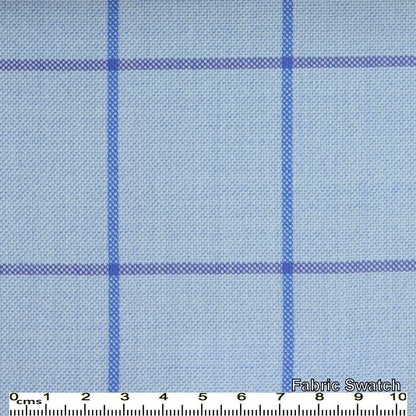 Spindle Blue  Windowpane Made To Measure Jacket - VBC0145_MTM_SJ