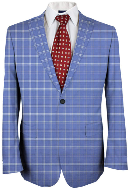 Moody Blue Plaid Made To Measure Jacket - VBC0147_MTM_SJ