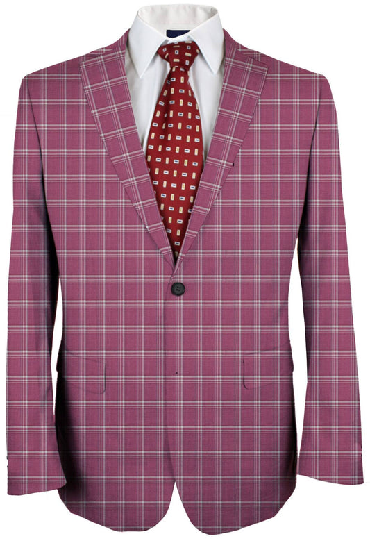 Cadillac Red Plaid Made To Measure Jacket - VBC0148_MTM_SJ