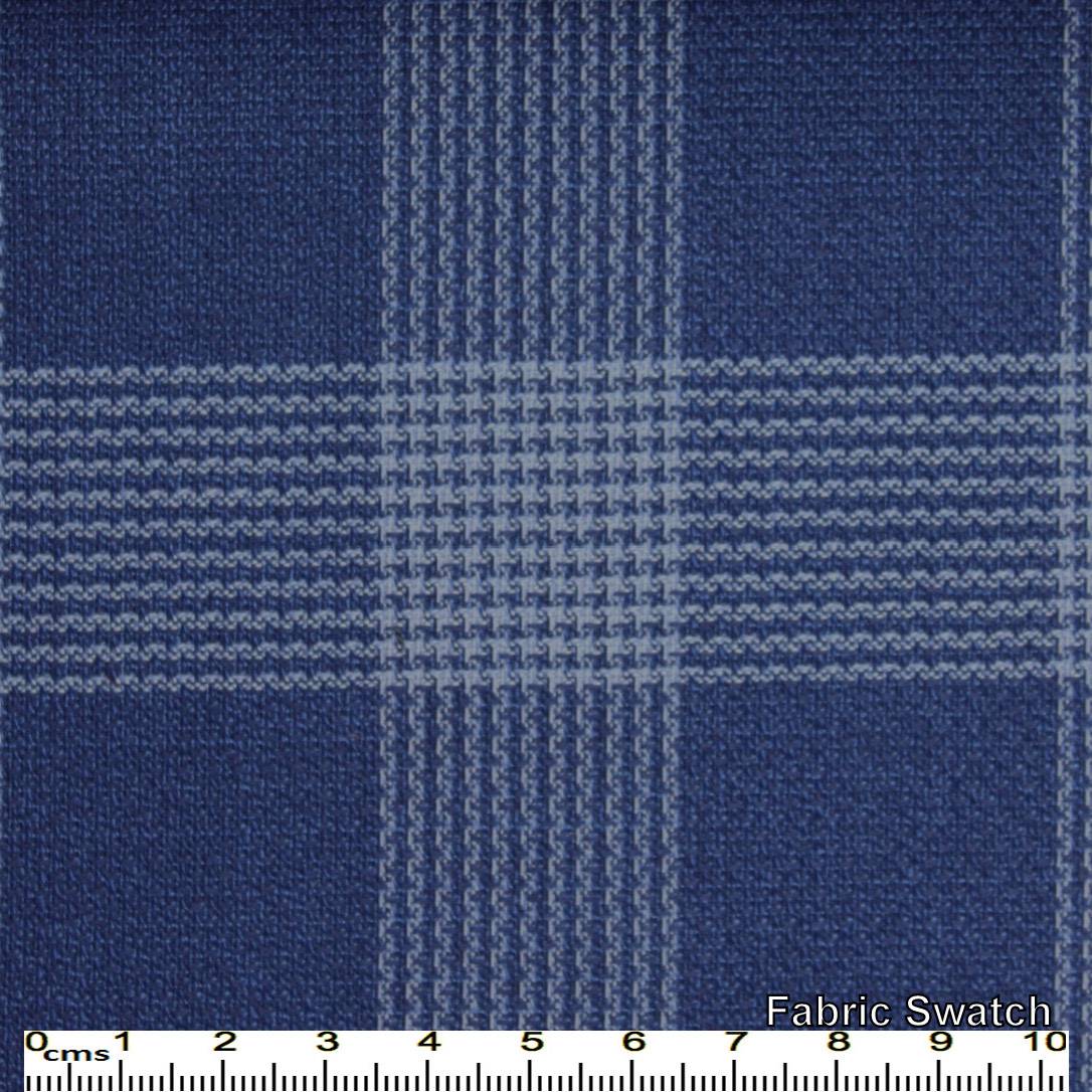 Catalina Blue Glencheck Made To Measure Vest - VBC0152_MTM_SV