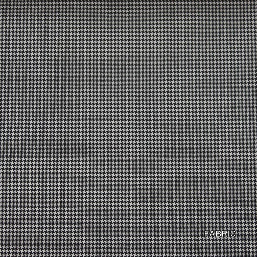 Black & White HoundStooth Made To Measure Vest - VBC0163_MTM_SV