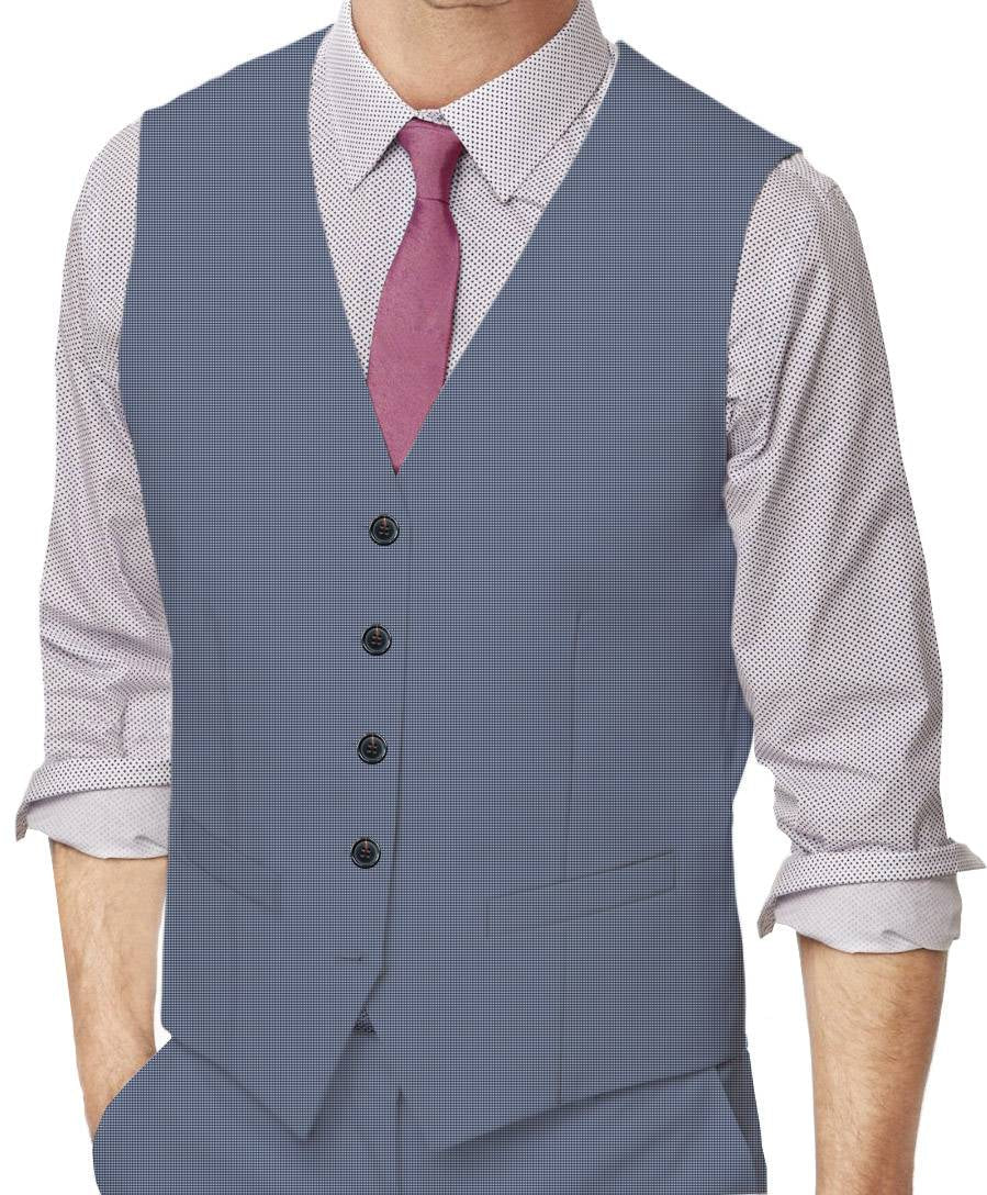 Ship Cove Blue Nailhead Made To Measure Vest - VBC0171_MTM_SV