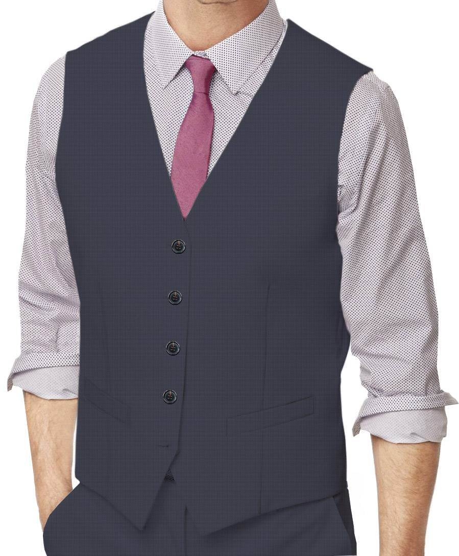 Rhino Blue Nailhead Made To Measure Vest - VBC0174_MTM_SV