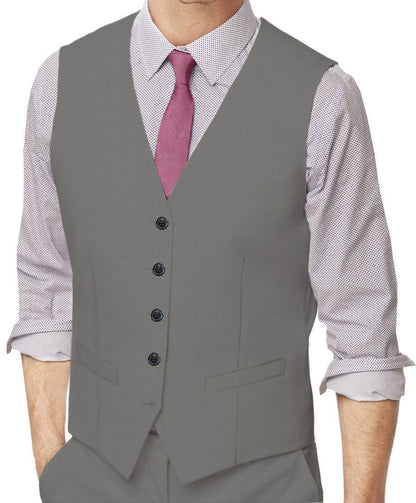 Oslo Grey Nailhead Made To Measure Vest - VBC0177_MTM_SV