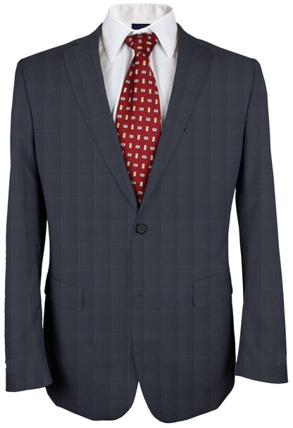 Payne's Grey Windowpane Made To Measure Jacket - VBC0185_MTM_SJ