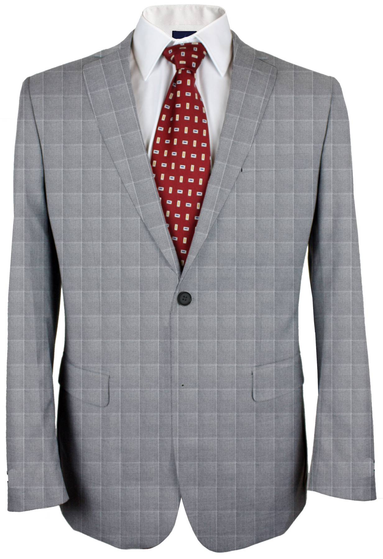 Grey Chateau Windowpane Made To Measure Jacket - VBC0196_MTM_SJ