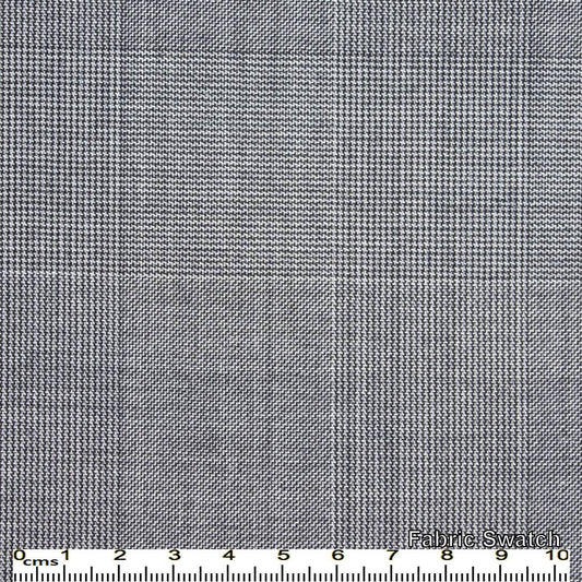 Iron Grey Glencheck Made To Measure Vest - VBC0211_MTM_SV