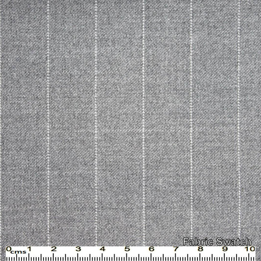 Nobel Grey Stripes Made To Measure Vest - VBC0462_MTM_SV