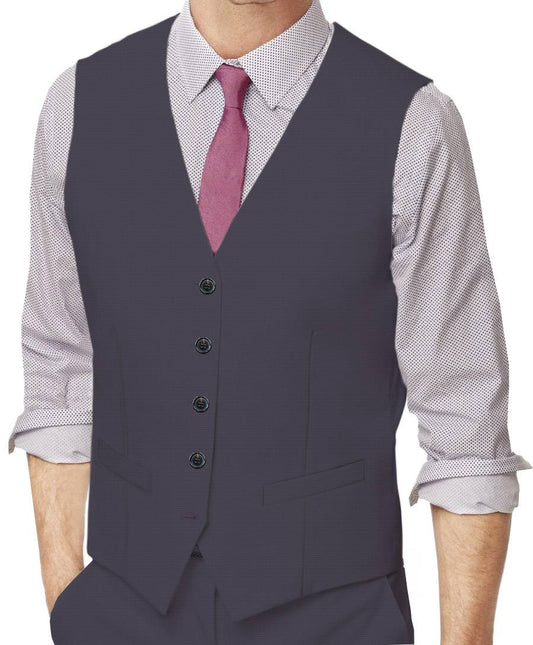 Trout Grey Sharkskin Made To Measure Vest - VBC0486_MTM_SV