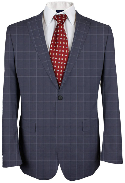 Gun Powder Violet Windowpane Made To Measure Jacket - VBC0471_MTM_SJ