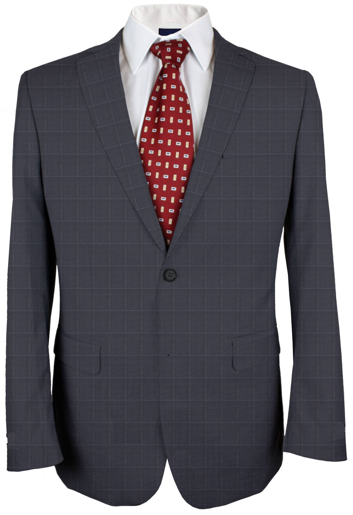 Payne's Grey Windowpane Made To Measure Jacket - VBC0484_MTM_SJ