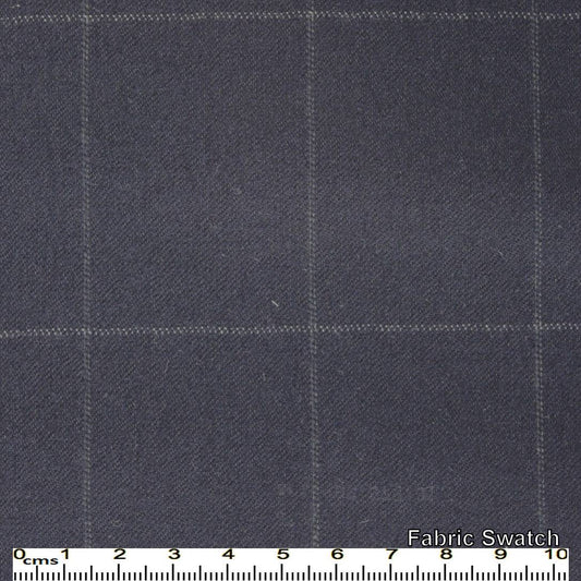 Payne's Grey Windowpane Made To Measure Vest - VBC0484_MTM_SV