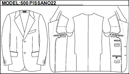 SLIM - SINGLE BREASTED, 2 BUTTONS,NOTCH  LAPEL JACKET-500_PISSANO_22