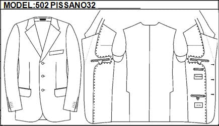 SLIM - SINGLE BREASTED, 3 BUTTONS,NOTCH  LAPEL JACKET-502_PISSANO_32