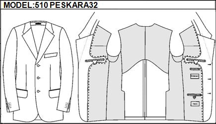 SLIM - SINGLE BREASTED, 3 BUTTONS,NOTCH  LAPEL JACKET-510_PESKARA_32