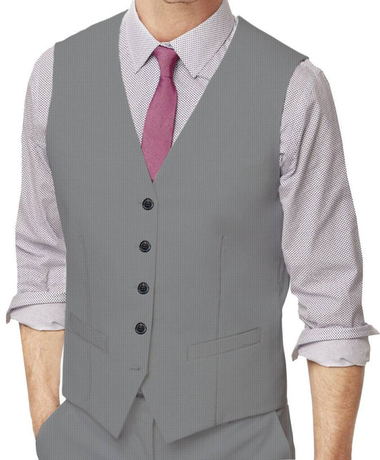 Grey Chateau Plain Made To Measure Vest - VBC0222_MTM_SV