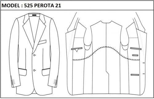 SLIM - SINGLE BREASTED, 2 BUTTONS,NOTCH  LAPEL JACKET-525_PEROTA_21