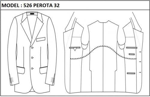 SLIM - SINGLE BREASTED, 3 BUTTONS,NOTCH  LAPEL JACKET-526_PEROTA_32