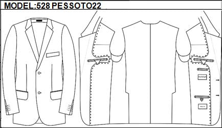 SLIM - SINGLE BREASTED, 2 BUTTONS,NOTCH  LAPEL JACKET-528_PESSOTO_22