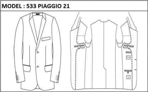 SLIM - SINGLE BREASTED, 2 BUTTONS,NOTCH  LAPEL JACKET-533_PIAGGIO_21