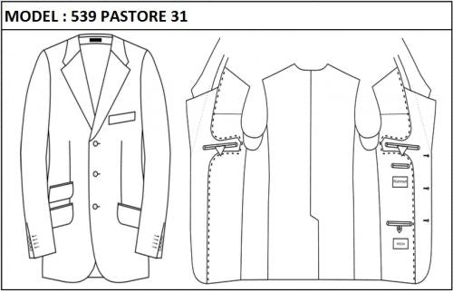 SLIM - SINGLE BREASTED, 3 BUTTONS,NOTCH  LAPEL JACKET-539__PASTORE_31