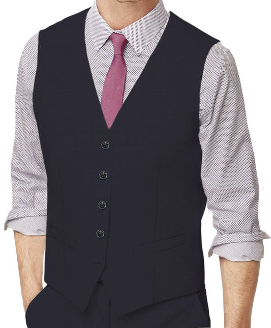 Revolver Violet (Navy) Plain Made To Measure Vest - VBC0231_MTM_SV