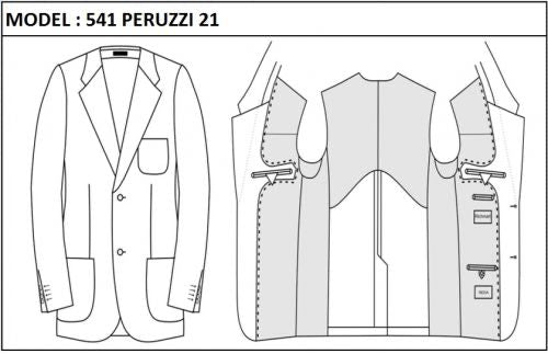 SLIM - SINGLE BREASTED, 2 BUTTONS,NOTCH  LAPEL JACKET-541_PERUZZI_21