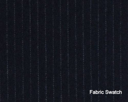 CASHMERE LIGHT Black Pearl Navy Pinstripes Made To Measure Vest  - CER0028_MTM_SV