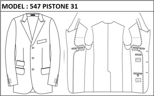 SLIM - SINGLE BREASTED, 3 BUTTONS,PEAK  LAPEL JACKET-547_PISTONE_31