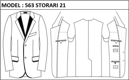 SLIM - SINGLE BREASTED, 2 BUTTONS,NOTCH  LAPEL JACKET-563_STORARI_21