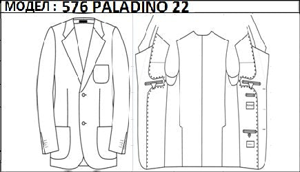 SLIM - SINGLE BREASTED, 2 BUTTONS,NOTCH  LAPEL JACKET-576_PALADINO_22