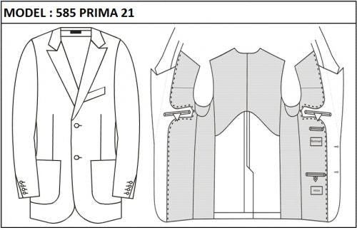 SLIM - SINGLE BREASTED, 2 BUTTONS,PEAK  LAPEL JACKET-585_PRIMA_21