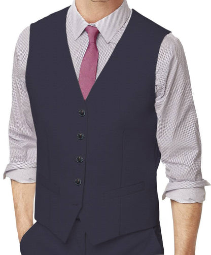 Navy Plain Made To Measure Vest - VBC0513_MTM_SV