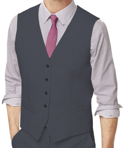 Shuttle Grey Plain Made To Measure Vest - VBC0253_MTM_SV