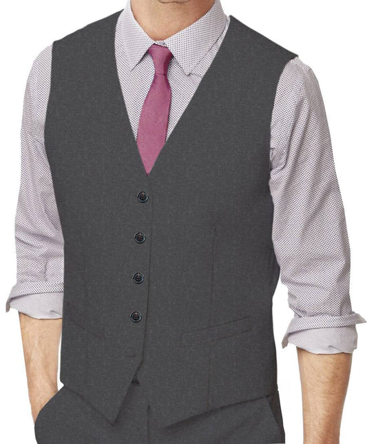 Bright  Grey Plain Made To Measure Vest - VBC0502_MTM_SV