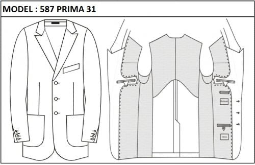 SLIM - SINGLE BREASTED, 3 BUTTONS,PEAK  LAPEL JACKET-587_PRIMA_31