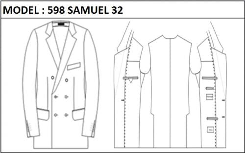 SLIM - DOUBLE BREASTED, 3 BUTTONS,NOTCH  LAPEL JACKET-598_SAMUEL_32