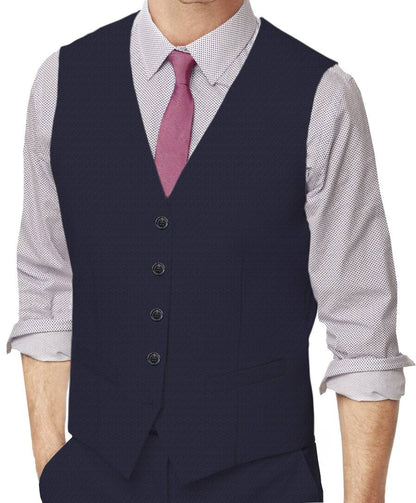 Black Rock Blue Plain Made To Measure Vest - VBC0535_MTM_SV