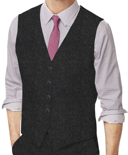 Montana Grey Plain Made To Measure Vest - VBC0507_MTM_SV