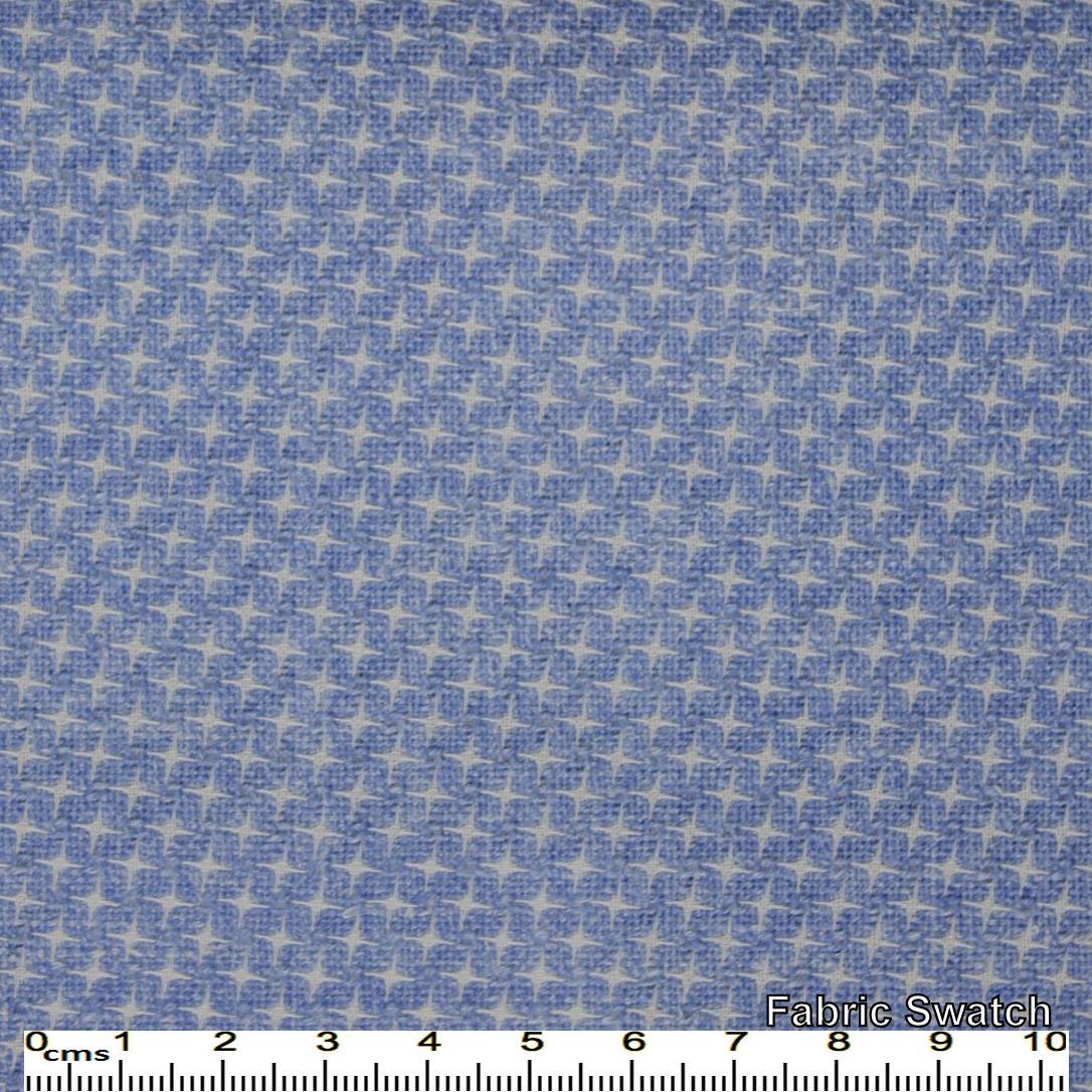 Bermuda Greyish Blue Pattern Made To Measure Vest - VBC0301_MTM_SV