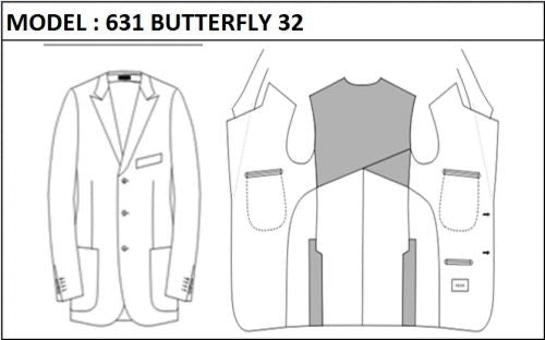 SLIM - SINGLE BREASTED, 3 BUTTONS,PEAK  LAPEL JACKET-631_BUTTERFLY_32